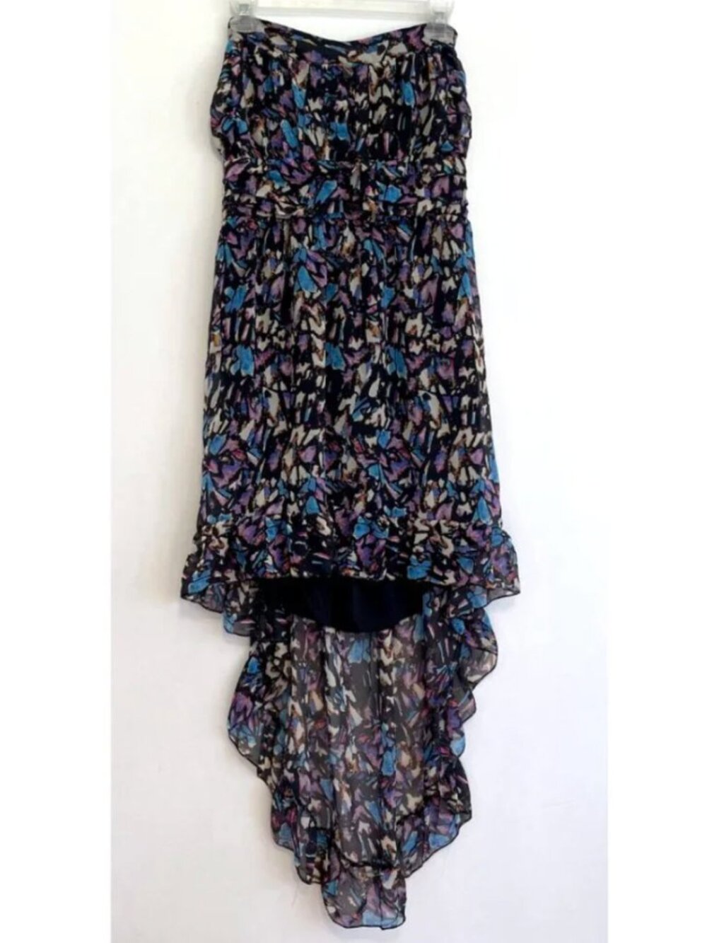 NEW NWT GRACIE / DISCOVERY High Low Chiffon Dress Strapless Party 2010s 2016core